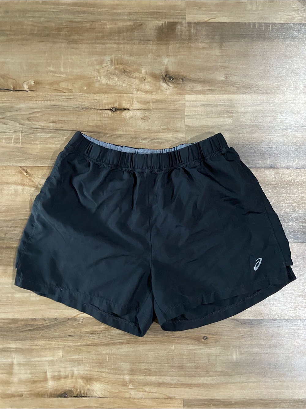 ASICS Black Athletic Running Shorts with Reflective Logo
